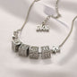 Electroplated titanium steel full diamond bracelet necklace
