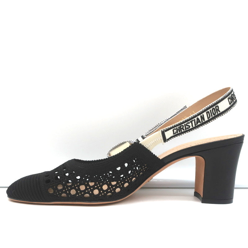 Christian Dior Dior &Moi Slingback Pumps Black Cannage Embroidery Size 41 NEW