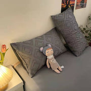Simple solid color cut flower cotton four-piece quilt cover  new product