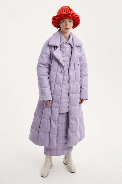 Trench Coat Leather Lilac