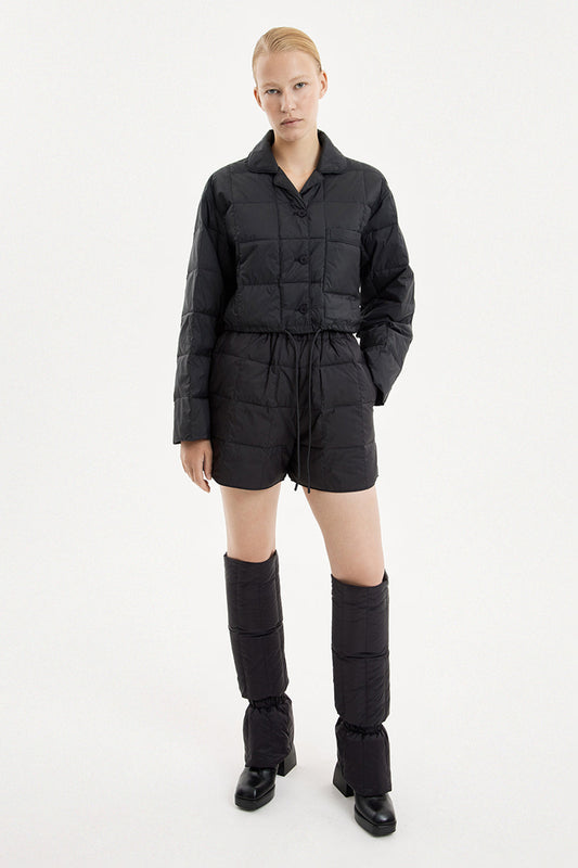 Cropped Down Shirt Micro Black