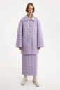 Oversized Kalik Down Shirt Leather Lilac