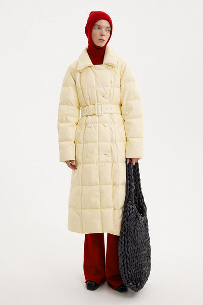 Trench Coat Leather Cream