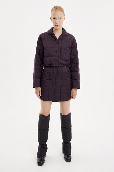 Cropped Down Shirt Micro Pomegranate