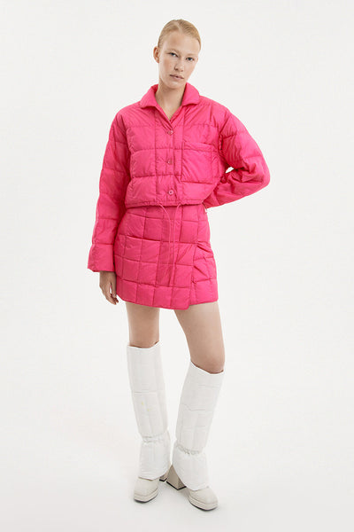 Cropped Down Shirt Micro Pink