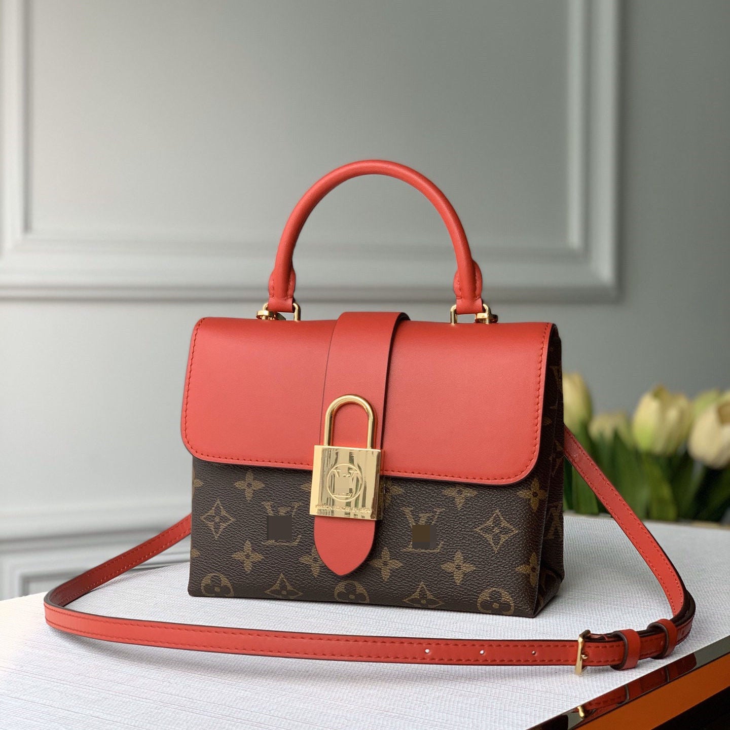 New flower color matching handbag lbcase