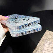 Old flower laser quicksand phone case for iPhone