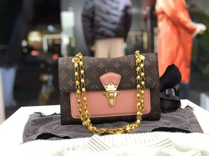 Metal Chain Leather Shoulder Bag lbcase