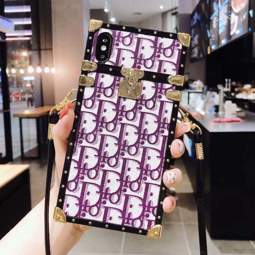Fashion letter pattern square phone case lbcase