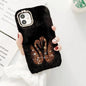 Rhinestone swan Plush phone case lbcase