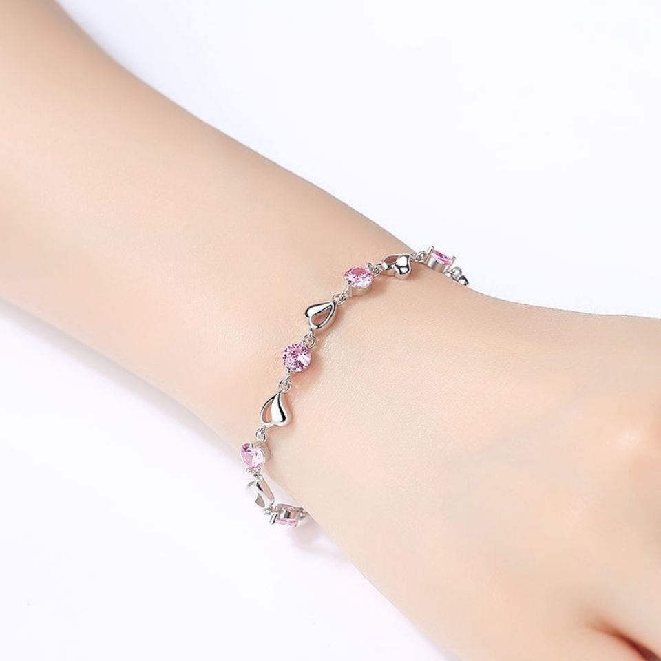 Four-leaf clover silver bracelet lbcase