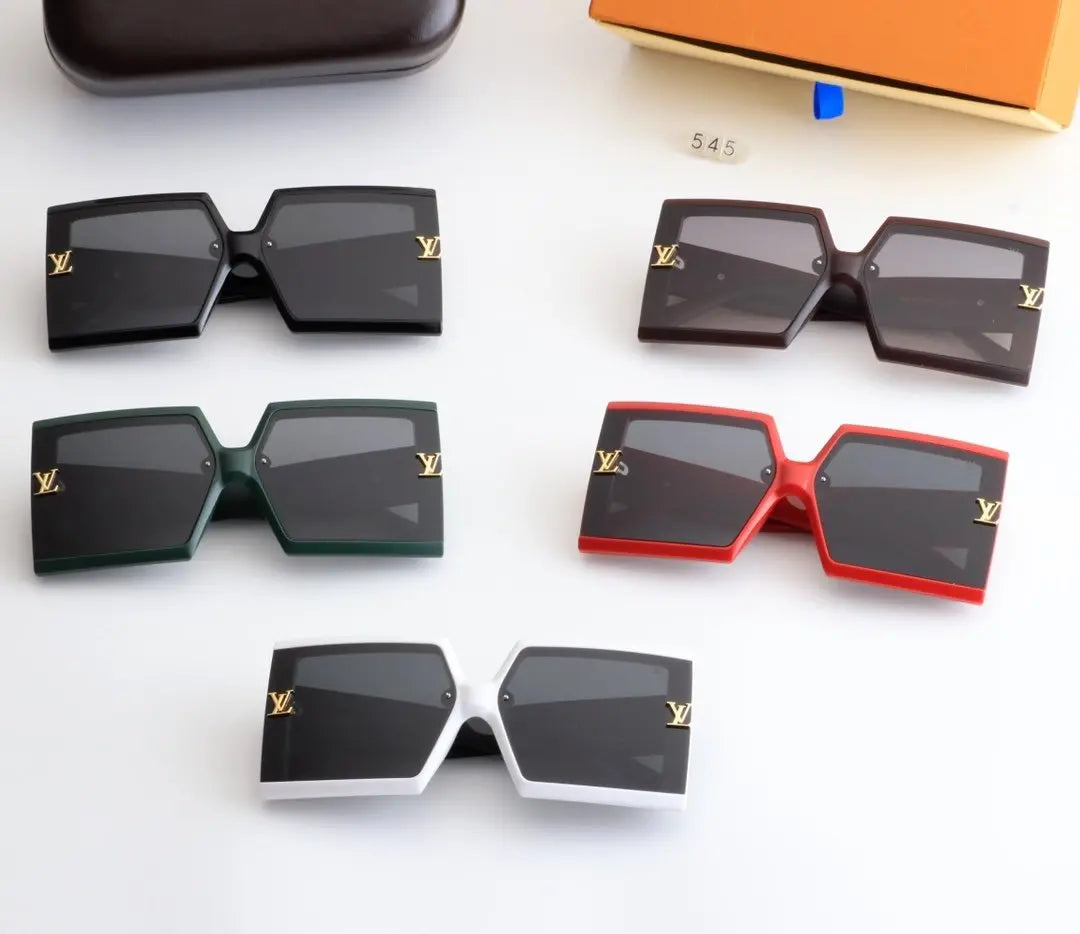 5 COLORS LARGE SIZE SQUARE OUTDOOR DRIVING SUNGLASSES lbcase