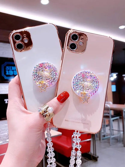 Fashion diamond electroplating phone case lbcase