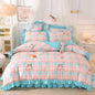 Fashion princess style Skin-friendly cotton four-piece Bed skirt lbcase