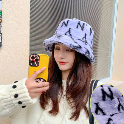 New fashion all-match fluffy warm fisherman hat lbcase