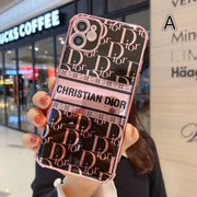 Pink  letter electroplating phone case