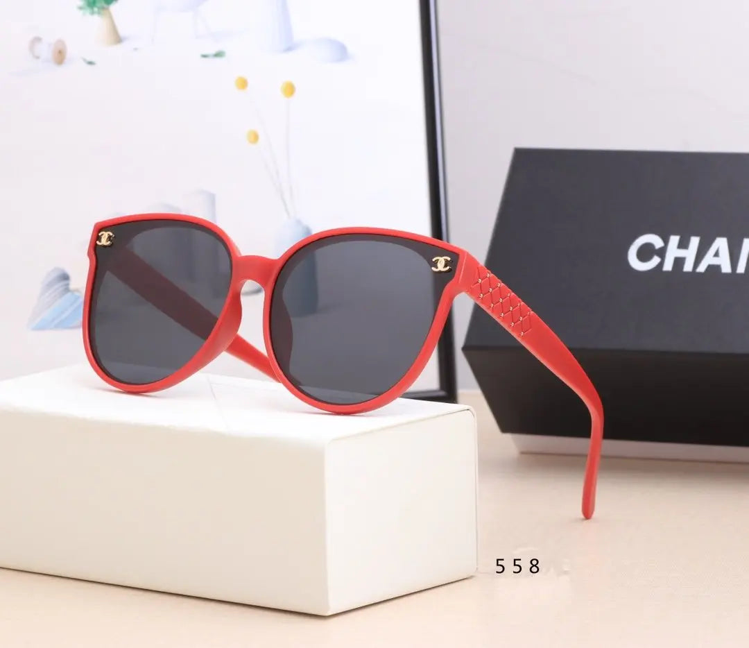 5 COLORS PURPLE LENS CAT EYES SUNGLASSES lbcase