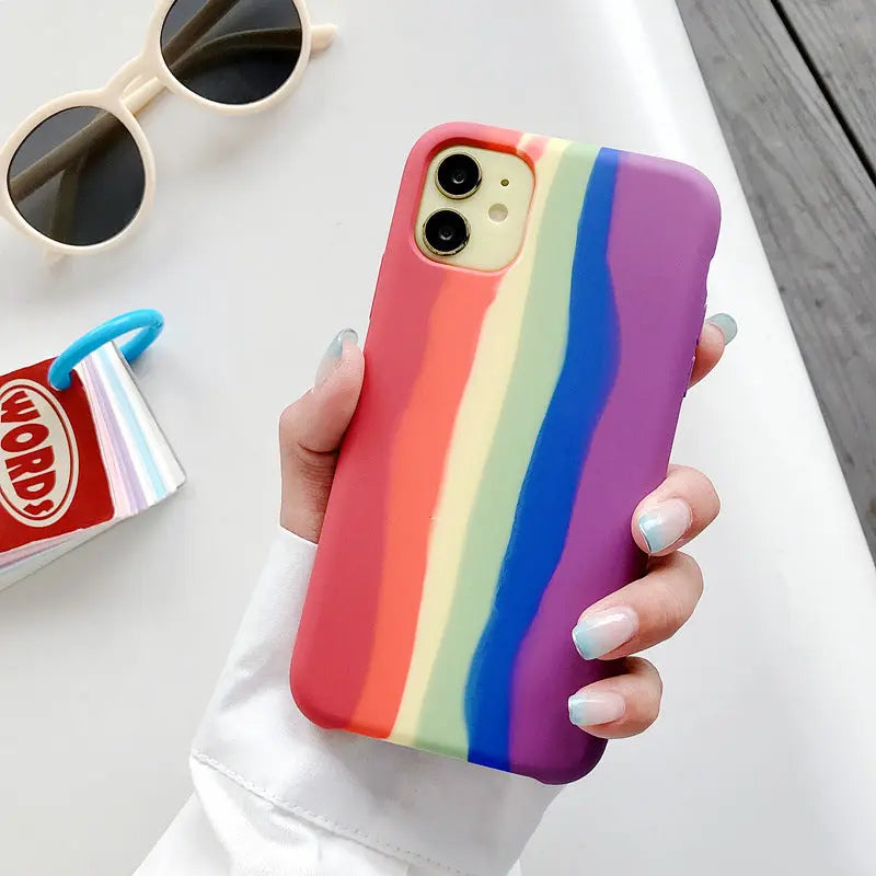 Rainbow Liquid Silicone Case lbcase