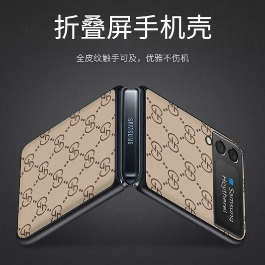 Samsung Galaxy zflip3 mobile phone case leather pattern hard shell pattern lbcase