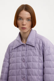 Oversized Kalik Down Shirt Leather Lilac