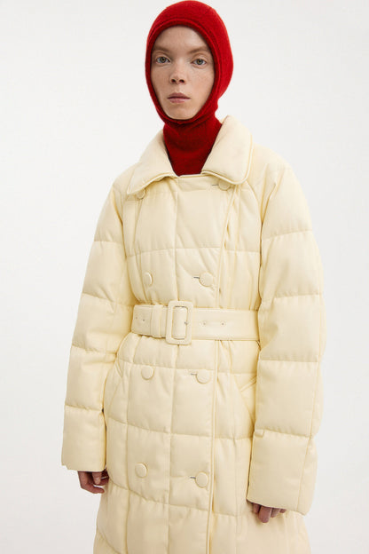 Trench Coat Leather Cream