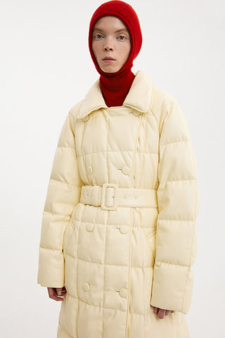 Trench Coat Leather Cream