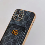 Embroidered card case phone case