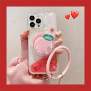Small Waist Quicksand Bracket Phone Case