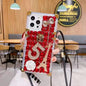 Diamond-studded square phone case lbcase