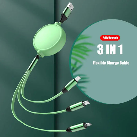 3 in 1 Retractable USB Type-C Cable lbcase
