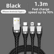 3 in 1 Super Fast USB Cable Type C Cable