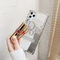 Rhinestone square mirror phone case lbcase