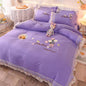 Princess Lace embroidery cotton four-piece Bed skirt bed Supplies lbcase