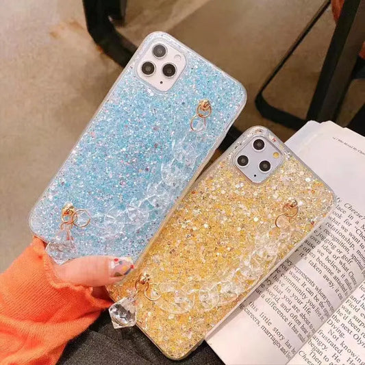 Sequined crystal wristband phone case lbcase