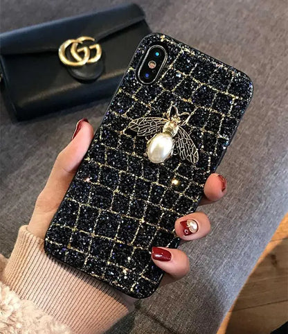 Glitter Bee Sequined Phone Case lbcase