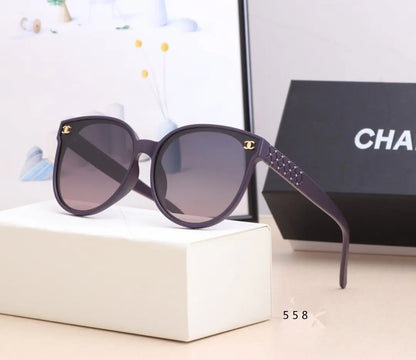 5 COLORS PURPLE LENS CAT EYES SUNGLASSES lbcase