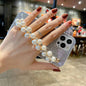 Glitter pearl bracelet phone case for samsung lbcase