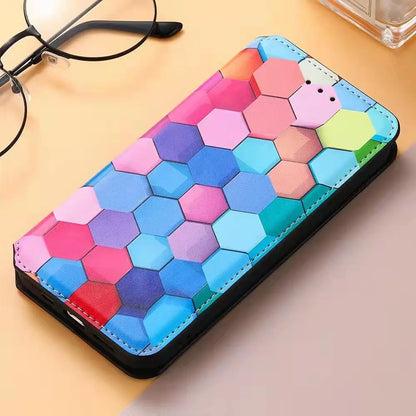 Fashion colorful cards leather phone case for Samsung lbcase