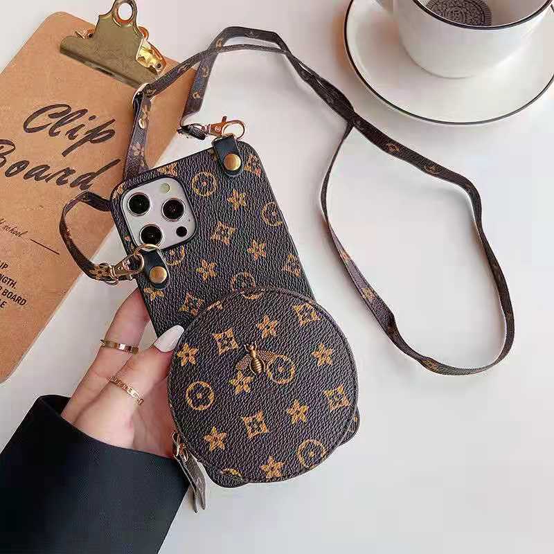 Retro Slanted back card bag phone case For iphone lbcase
