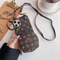 Retro Slanted back card bag phone case For iphone lbcase