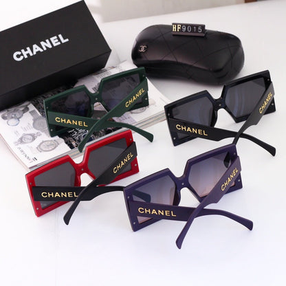 4 COLORS LETTER DECORATION METAL FRAME POLARIZED SUNGLASSES lbcase