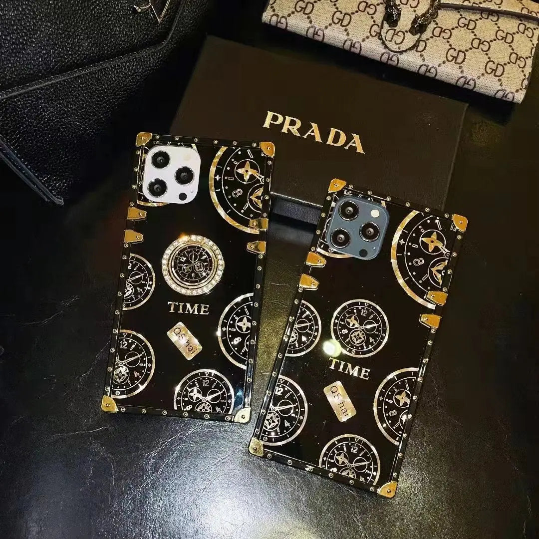 Luxury Rhinestone Bracket square phone case  for  Samsung lbcase
