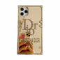 Rhinestone square mirror phone case lbcase