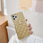 Square check leather phone case lbcase