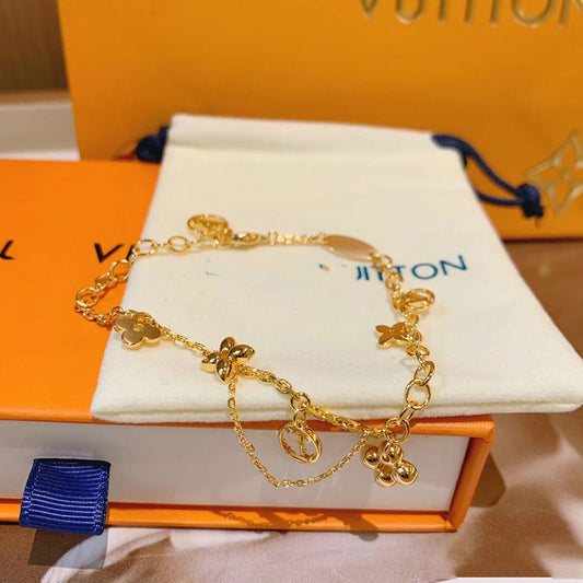Small Flower Gold Plated Bracelet lbcase