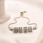 Electroplated titanium steel full diamond bracelet necklace