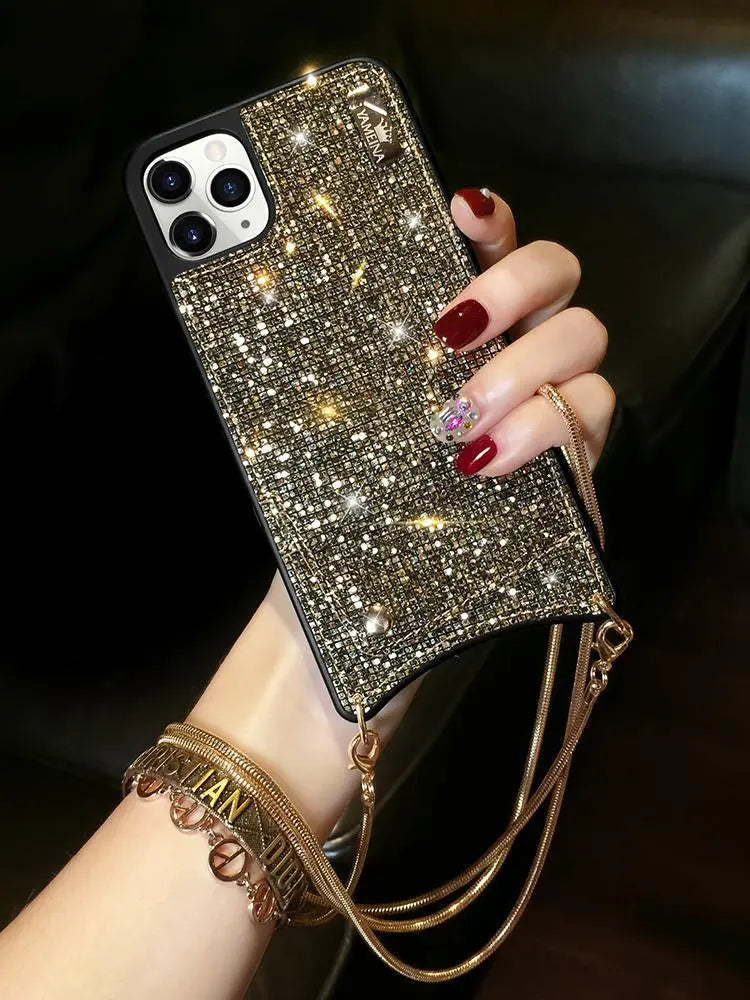 Glitter chain phone case lbcase