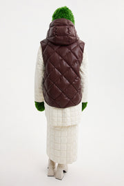 Atti Vest Leather Maroon