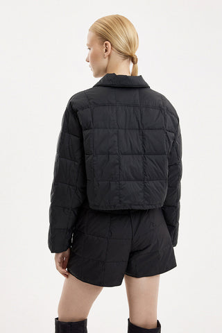 Cropped Down Shirt Micro Black