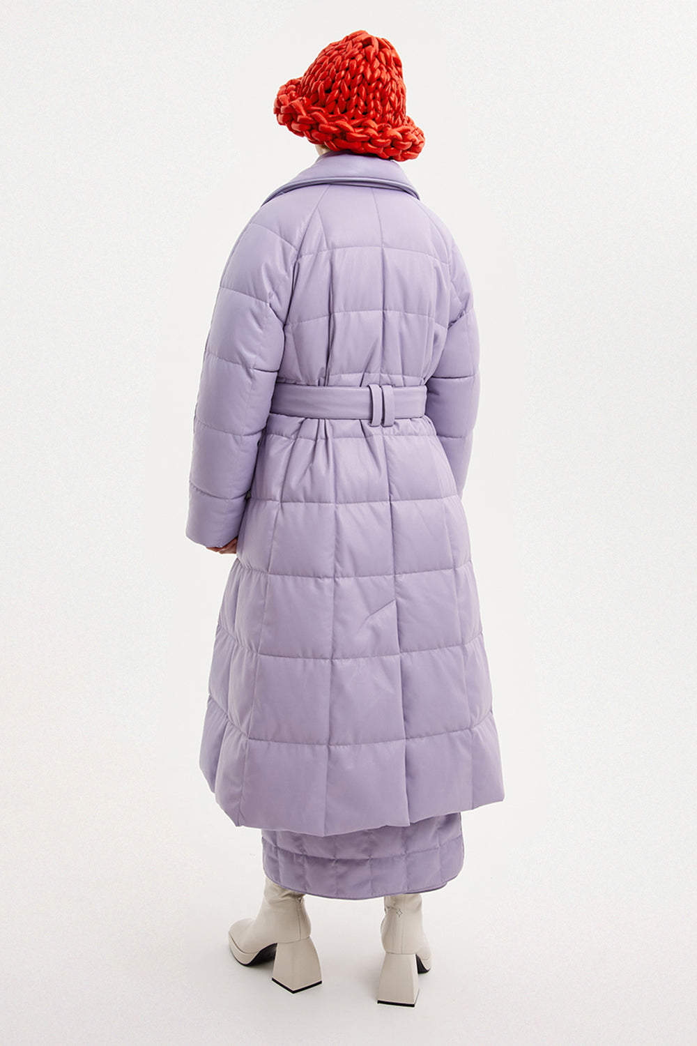 Trench Coat Leather Lilac